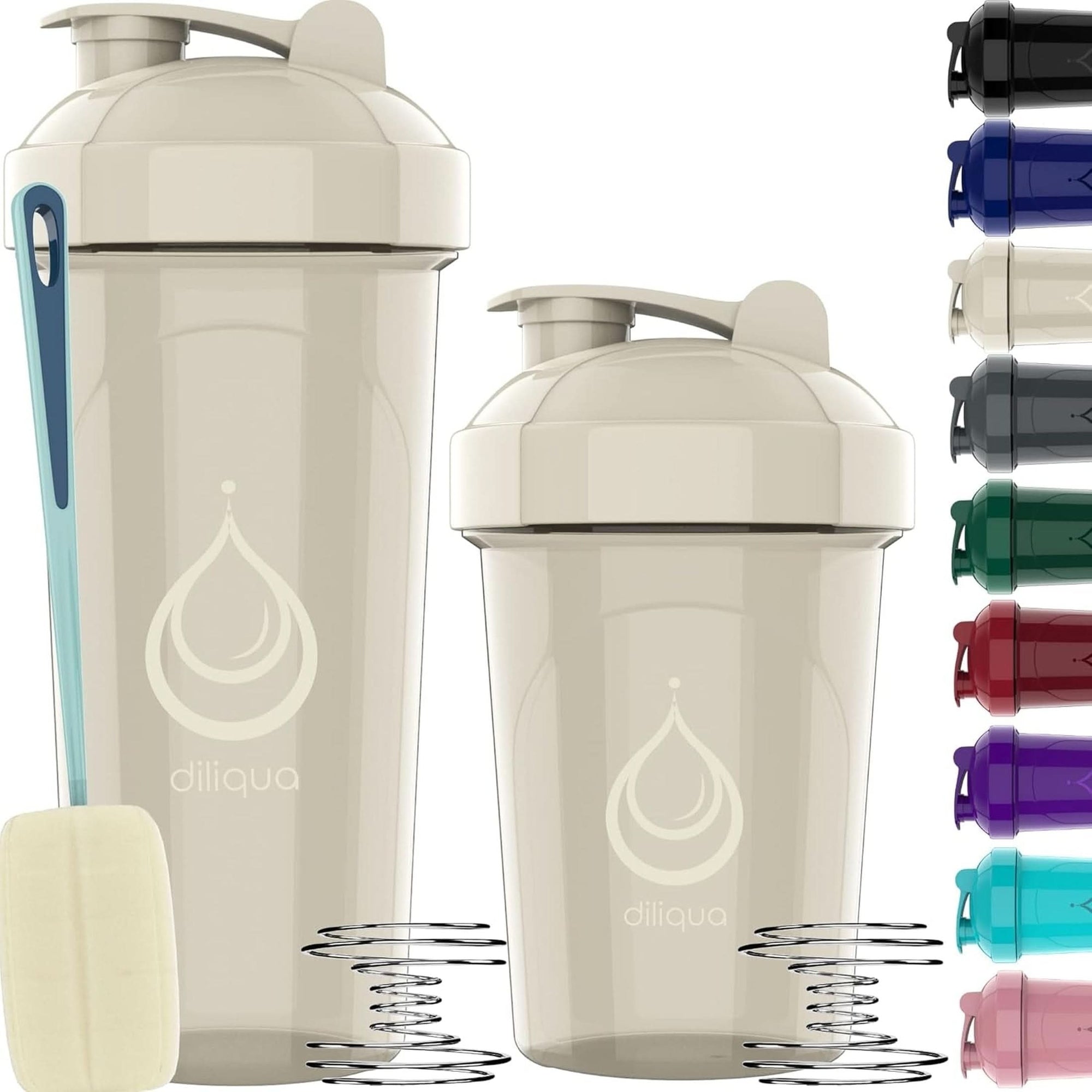 -10 PACK- Small Shaker Bottles for Protein Mixes | Bpa-Free & Dishwasher Safe | 5 Large 28 Oz & 5 20 Oz | Blender Shaker Cups for Protein Shakes