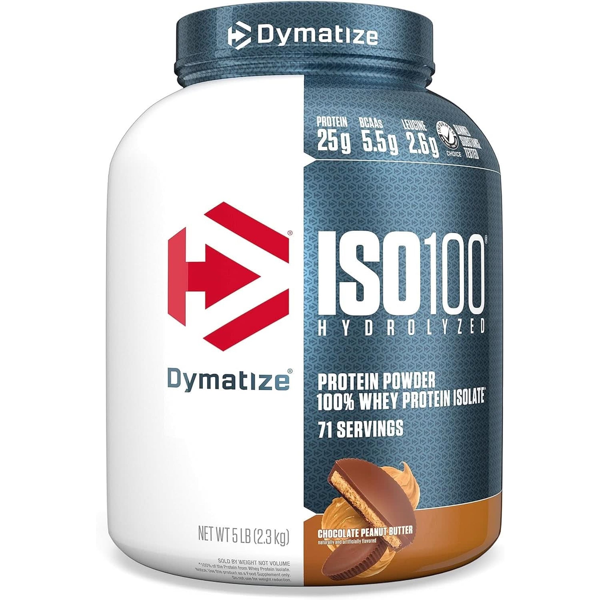 Dymatize ISO 100 Whey Protein Powder with 25G of Hydrolyzed 100% Whey Isolate, Gluten Free, Fast Digesting, Gourmet, 3 Pound, Vanilla, 3 Pound, 48 Oz