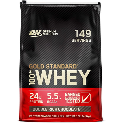 Optimum Nutrition Gold Standard 100% Whey Protein Powder, Double Rich Chocolate, 2 Pound (Packaging May Vary)