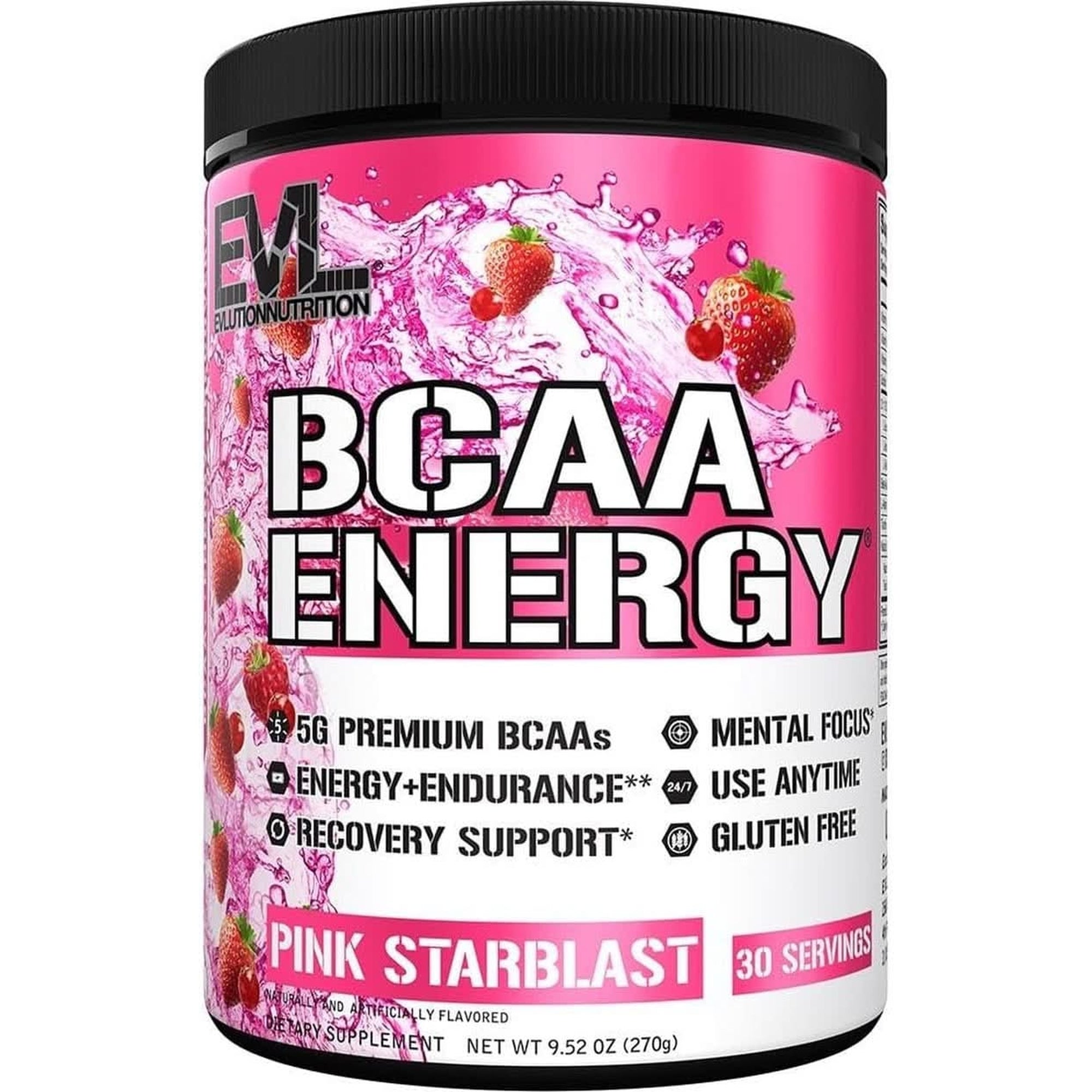 EVL Bcaas Amino Acids Powder - BCAA Energy Pre Workout Powder for Muscle Recovery Lean Growth and Endurance - Rehydrating BCAA Powder Post Workout Recovery Drink with Natural Caffeine - Furious Grape