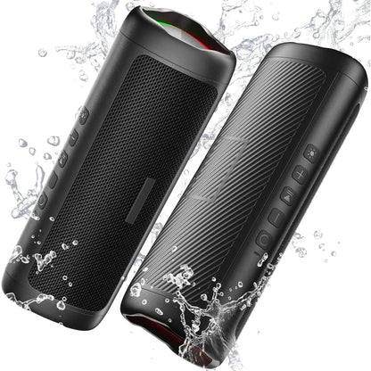 Bluetooth Speaker with HD Sound, Portable Wireless, IPX5 Waterproof, up to 20H Playtime, TWS Pairing, BT5.3, for Home/Party/Outdoor/Beach, Electronic Gadgets, Birthday Gift Black