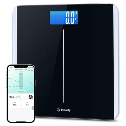 Etekcity Bathroom Scale for Body Weight, Digital Weighing Machine for People, Accurate & Large LCD Backlight Display, 6Mm Tempered Glass, 400 Lbs