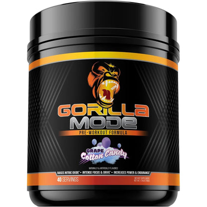 Gorilla Mode Pre Workout - Massive Pumps · Laser Focus · Energy · Power - L-Citrulline, Creatine, L-Tyrosine, Betaine, Hydroprime®, Alpha-Gpc, 400Mg Caffeine, Huperzine a - 620G (Bombsicle)