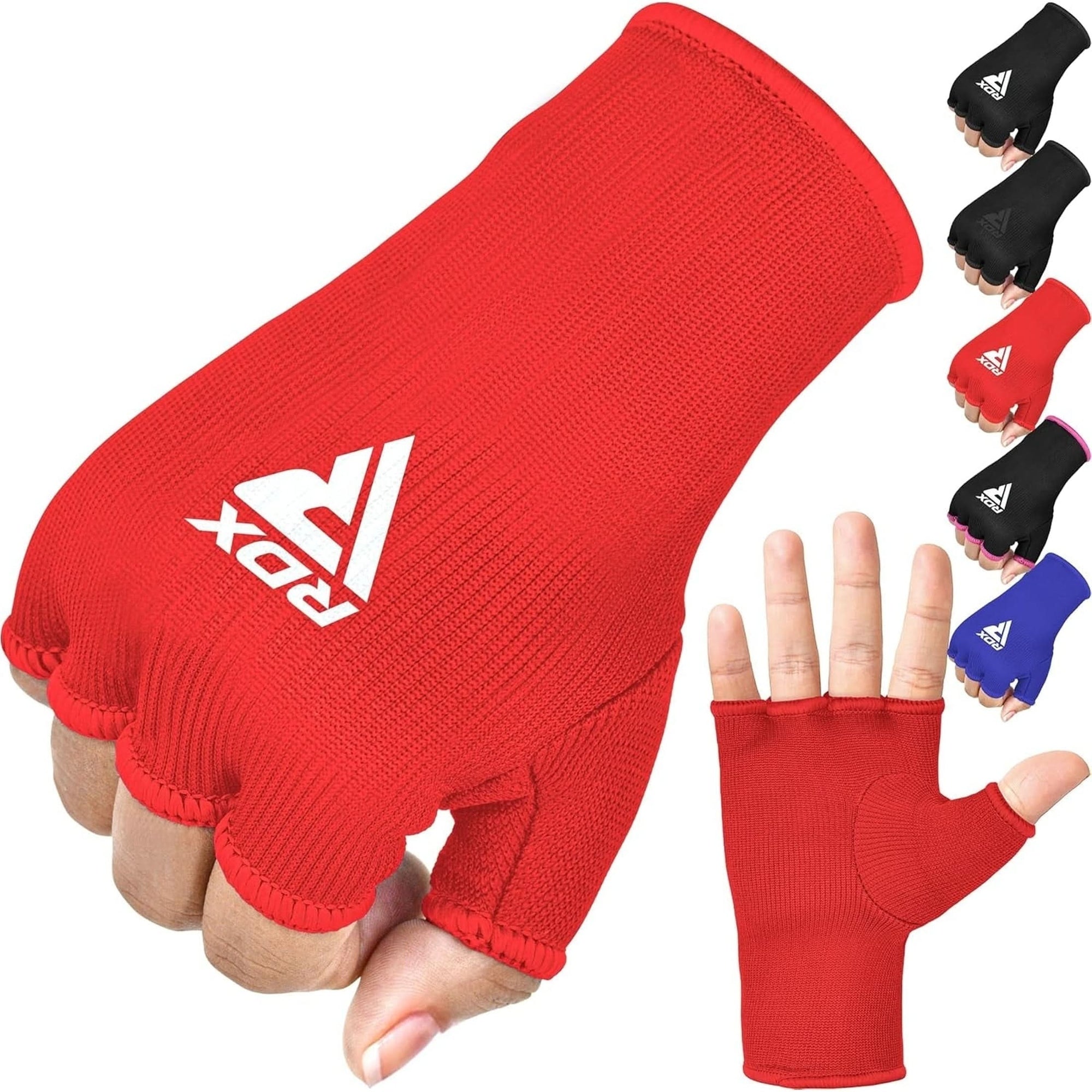 RDX Boxing Hand Wraps Inner Gloves Men Women, Half Finger Elasticated Bandages, under Mitts Fist Protection, Muay Thai, Kickboxing, MMA, Martial Arts Speed Bag Punching Training