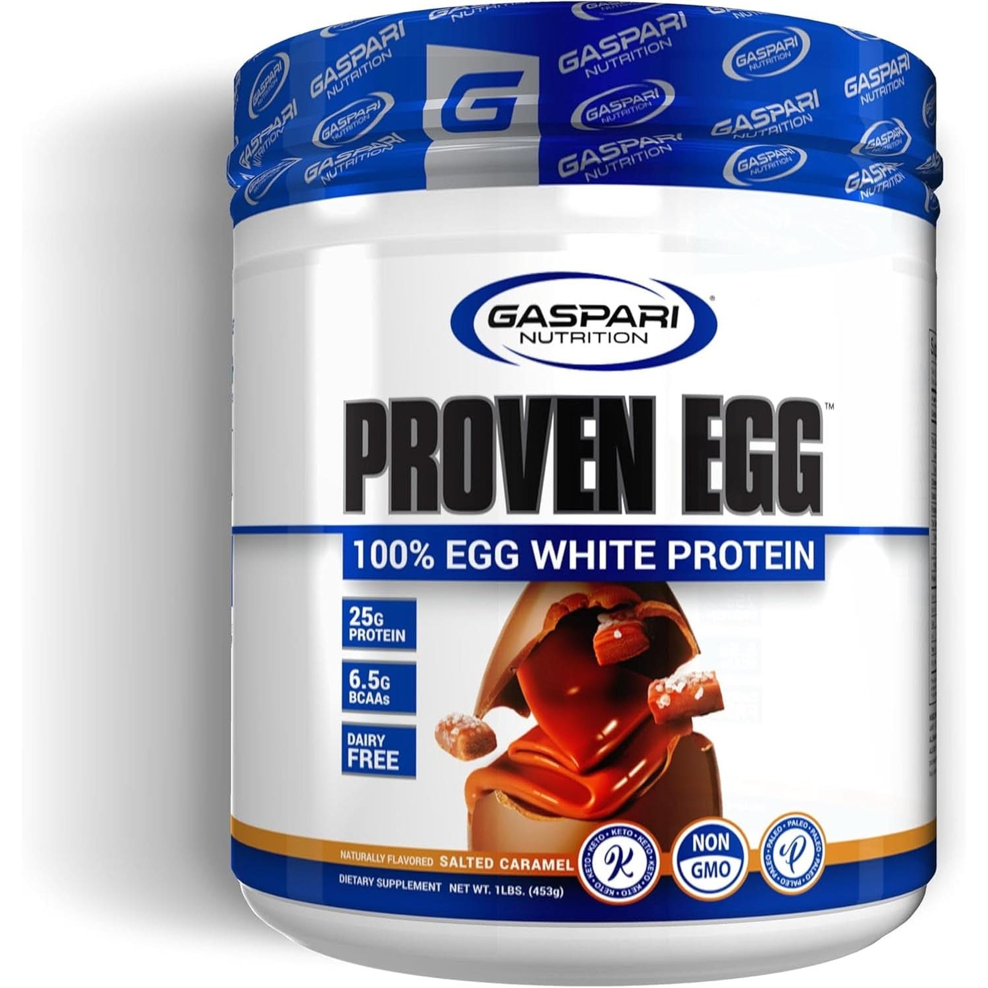 Gaspari Nutrition Proven Egg, 100% Egg White Protein, 25G Protein, Keto Friendly, Dairy Free, Lactose Free, Soy Free (2 Lbs, Chocolate)