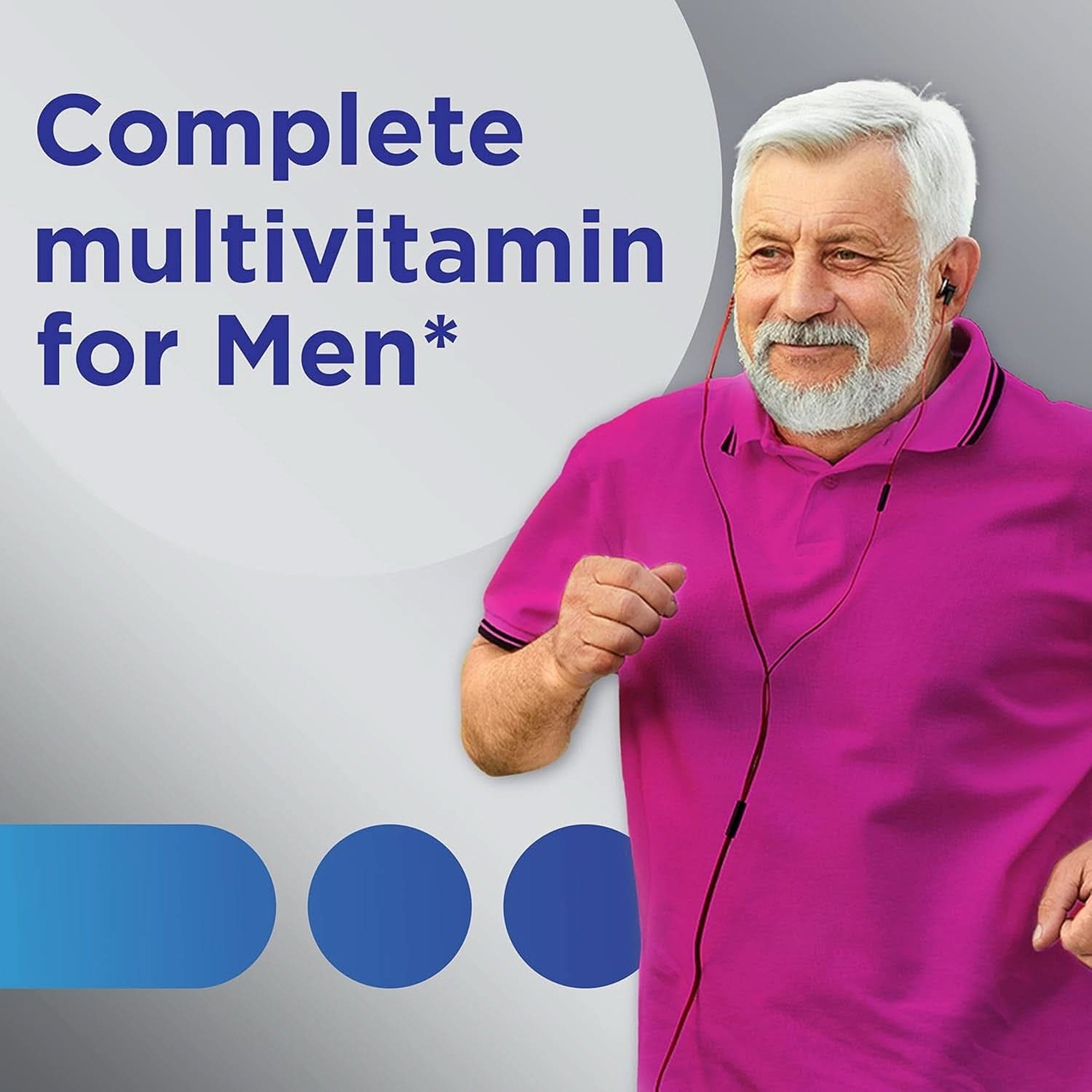 Centrum Silver Men'S 50+ Multivitamin with Vitamin D3, B-Vitamins, Zinc for Memory and Cognition - 200 Tablets