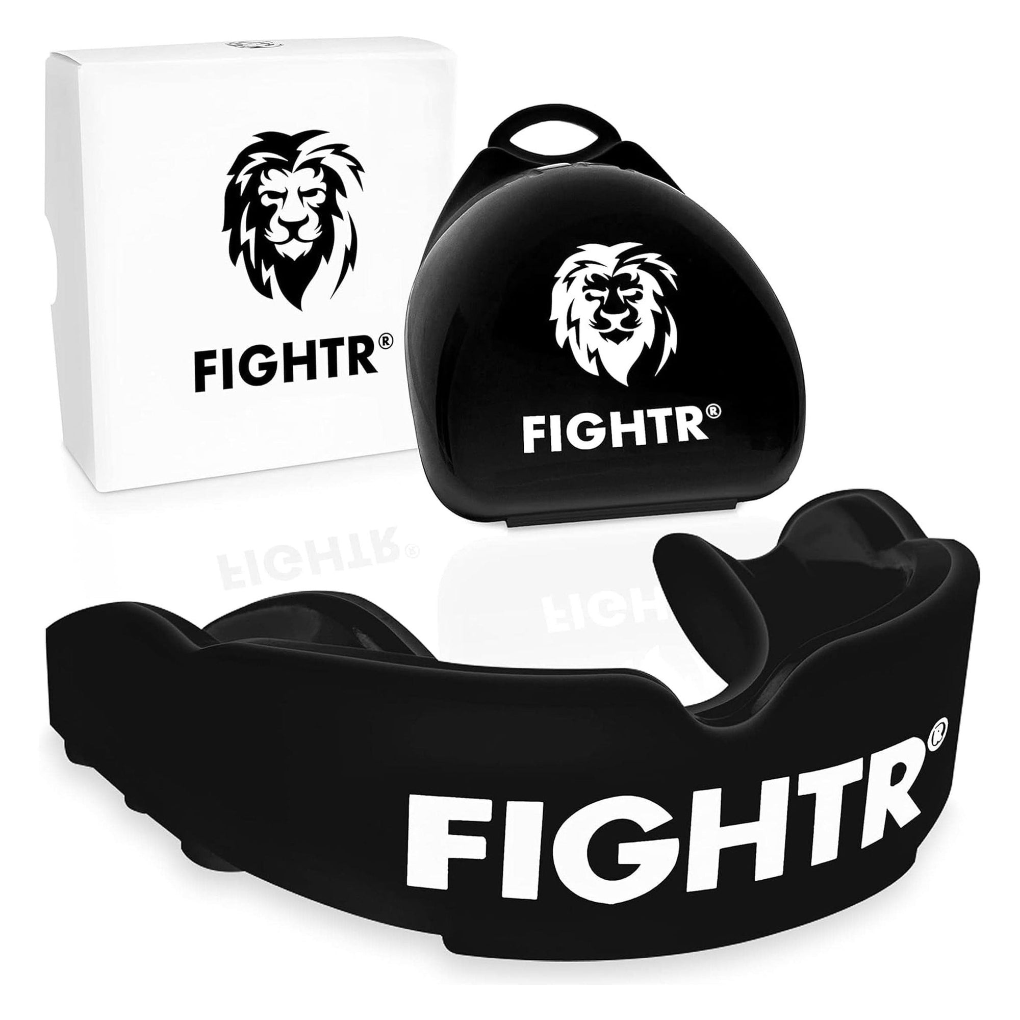 FIGHTR® Premium Mouth Guard - for Excellent Breathing & Easy to Fit | Sports Mouth Guard for Boxing, MMA, Football, Lacrosse, Hockey and Other Sports | Incl. Hygienic Box