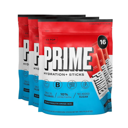 PRIME HYDRATION+ Sticks VARIETY PACK | Hydration Powder Single Serve Sticks | Electrolyte Powder on the Go | Low Sugar | Caffeine-Free | Vegan | 30 Sticks