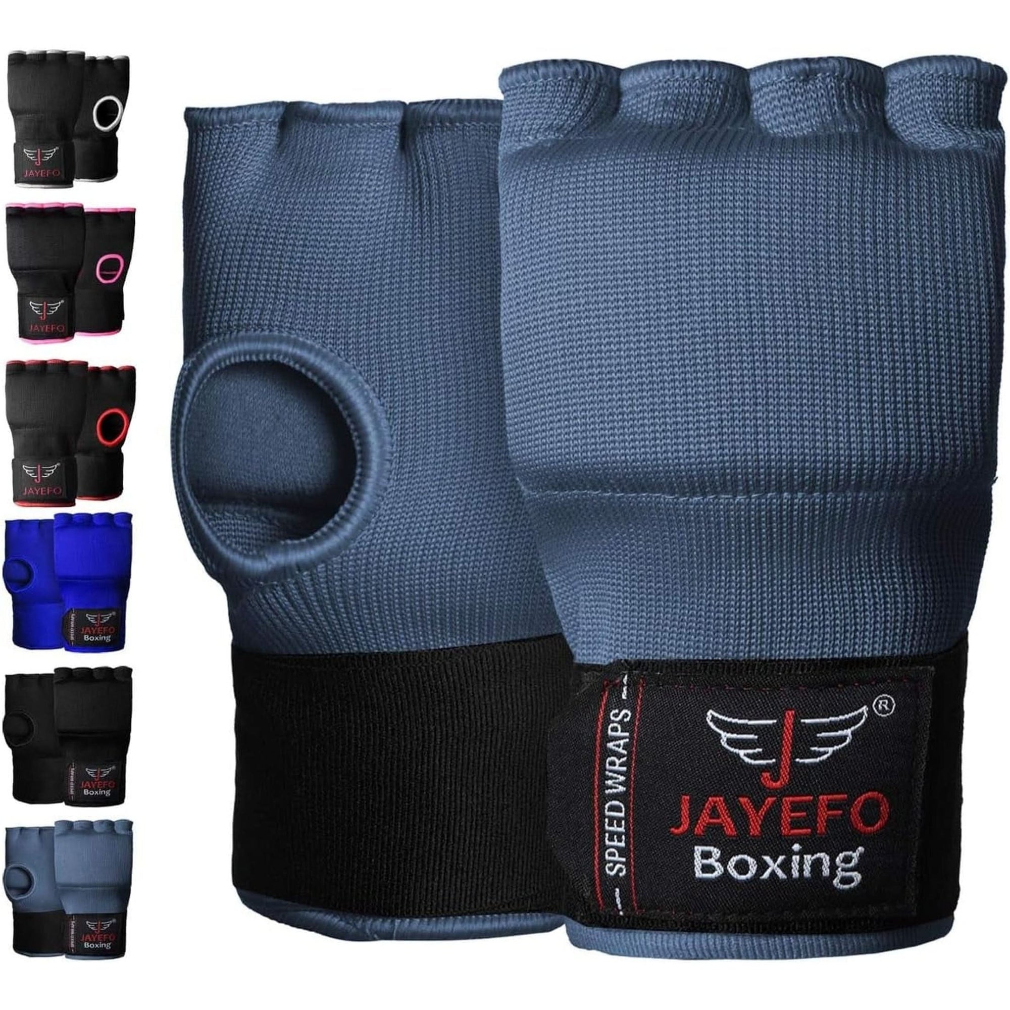 Jayefo Padded Inner Gloves for Boxing - Elastic Hand Wraps with Training Gel - Quick Boxing Wraps and Bandages for Men & Women - Wrist Wrap Protector Handwraps Kuckle Pair