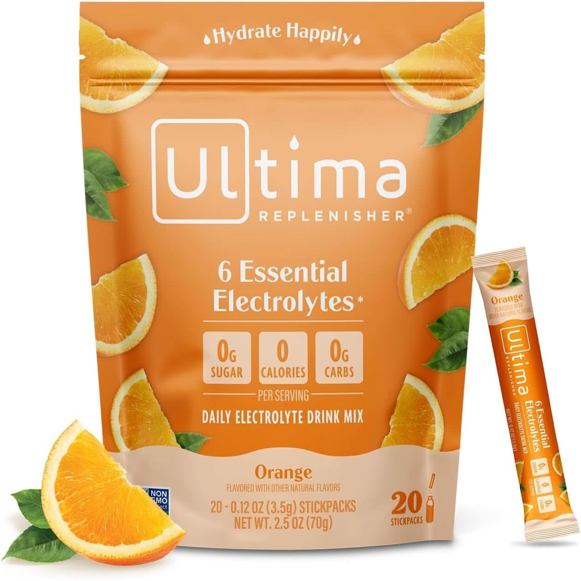 Ultima Replenisher Daily Electrolyte Drink Mix – Tropical Variety, 20 Stickpacks – Hydration Packets with 6 Electrolytes & Minerals – Keto Friendly, Non-Gmo & Sugar-Free Electrolyte Powder