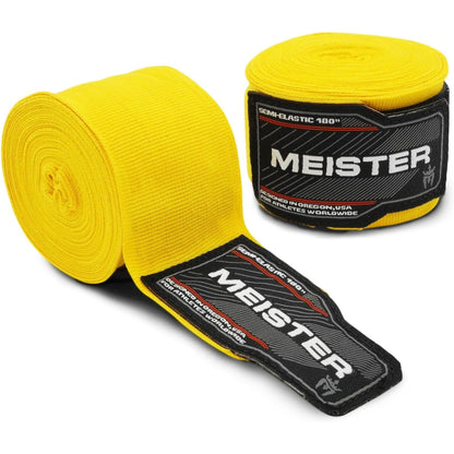 Meister Adult 180" Semi-Elastic Hand Wraps for MMA & Boxing Pair