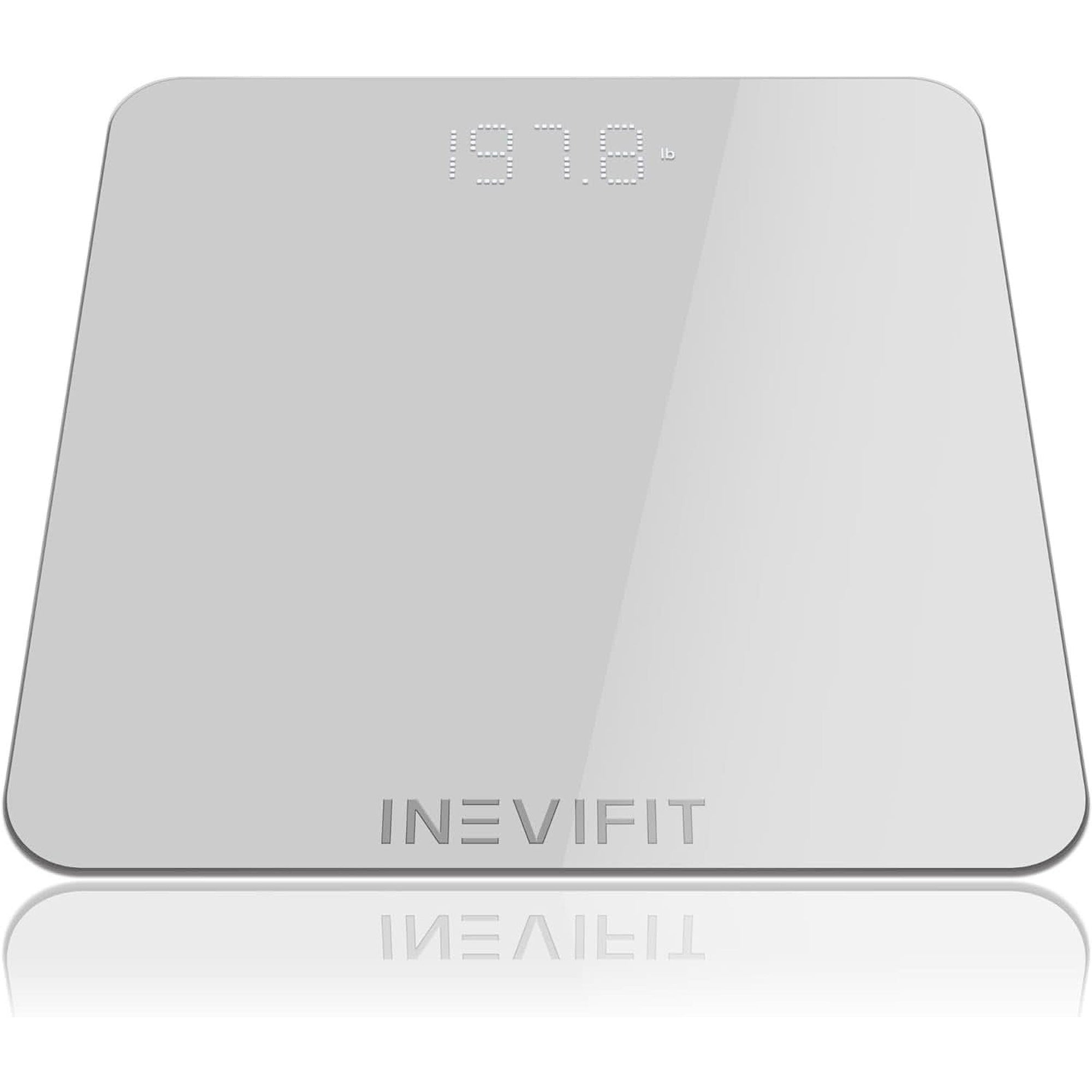 INEVIFIT Bathroom Scale, Highly Accurate Digital Bathroom Body Scale, Measures Weight up to 400 Lbs. Includes Batteries