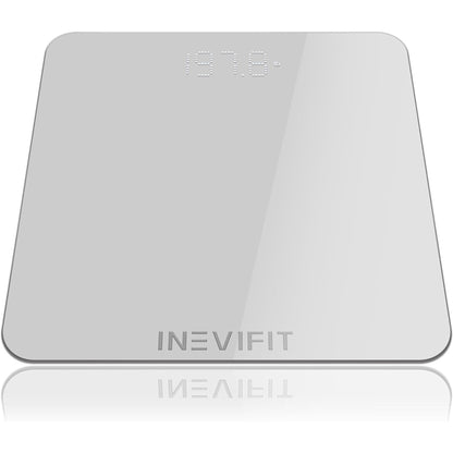 INEVIFIT Bathroom Scale, Highly Accurate Digital Bathroom Body Scale, Measures Weight up to 400 Lbs. Includes Batteries