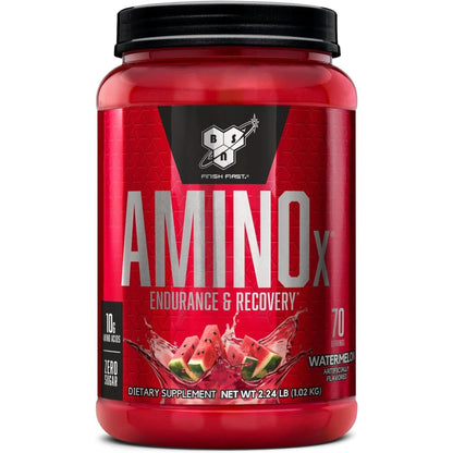 BSN Amino X Muscle Recovery & Endurance Powder with Bcaas, Intra Workout Support, 10 Grams of Amino Acids, Keto Friendly, Caffeine Free, Flavor: Grape, 30 Servings (Packaging May Vary)