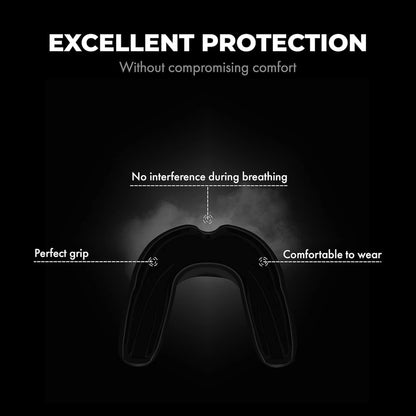 FIGHTR® Premium Mouth Guard - for Excellent Breathing & Easy to Fit | Sports Mouth Guard for Boxing, MMA, Football, Lacrosse, Hockey and Other Sports | Incl. Hygienic Box