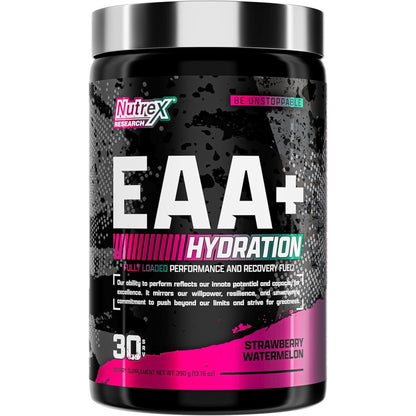 Nutrex Research EAA Hydration | Eaas + BCAA Powder | Muscle Recovery, Strength, Muscle Building, Endurance | 8G Essential Amino Acids + Electrolytes | 30 Servings It'S Mango Time