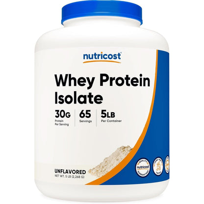 Nutricost Isolate Whey Protein Powder, Vanilla, 5 Pounds