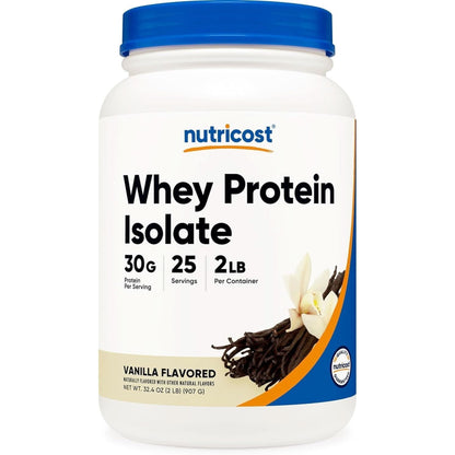 Nutricost Isolate Whey Protein Powder, Vanilla, 5 Pounds