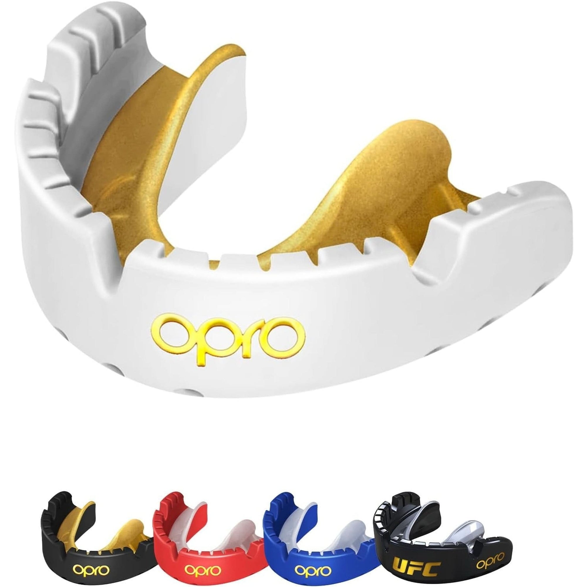 OPRO Gold Level Mouthguard for Braces, Adults Sports Mouth Guard, Featuring Revolutionary Fitting Technology for Boxing, Lacrosse, MMA, Martial Arts, Hockey, and All Contact Sports