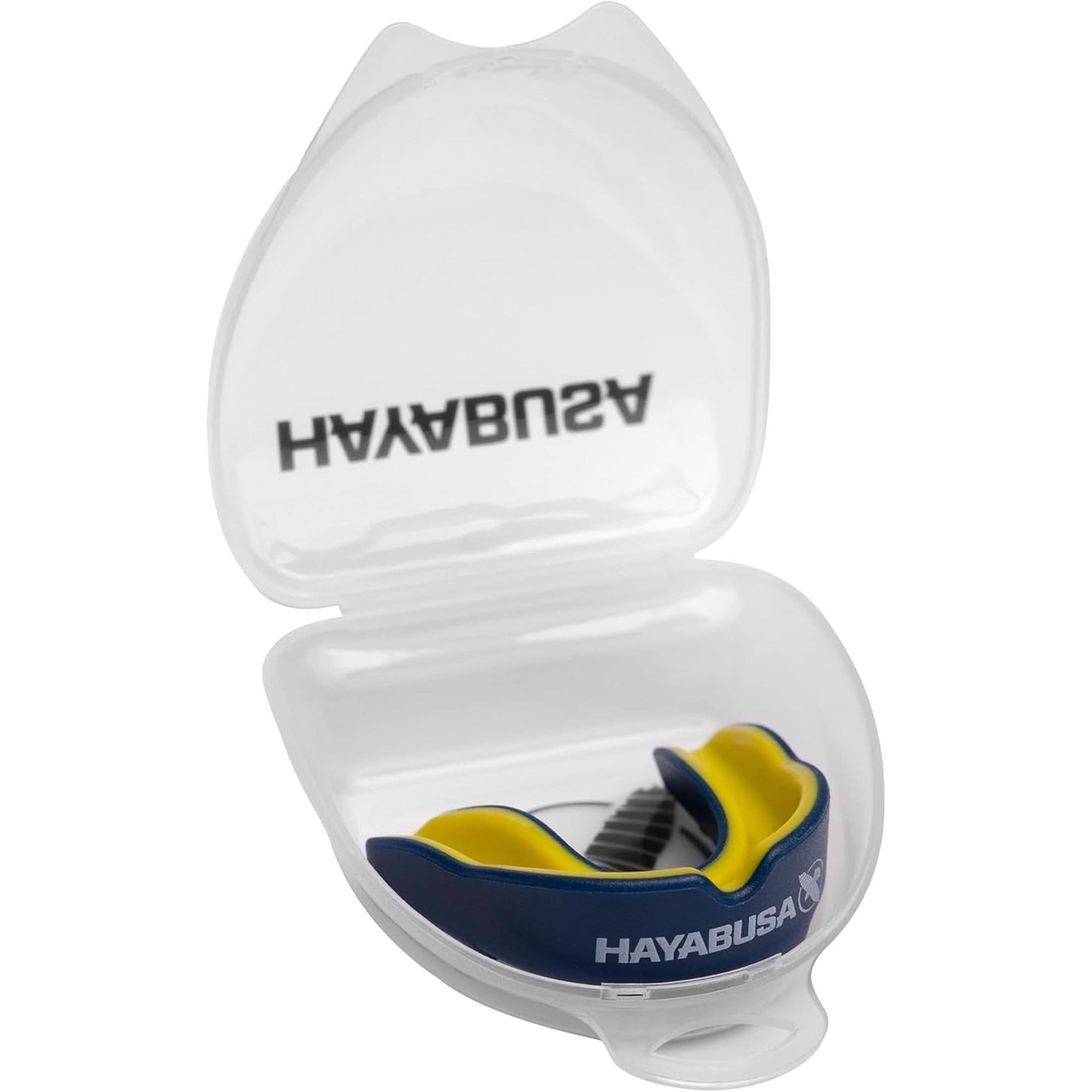 Hayabusa Combat Sports Mouth Guard Youth, Kids and Adult Sizes Comes with Case - White/Red, Adult