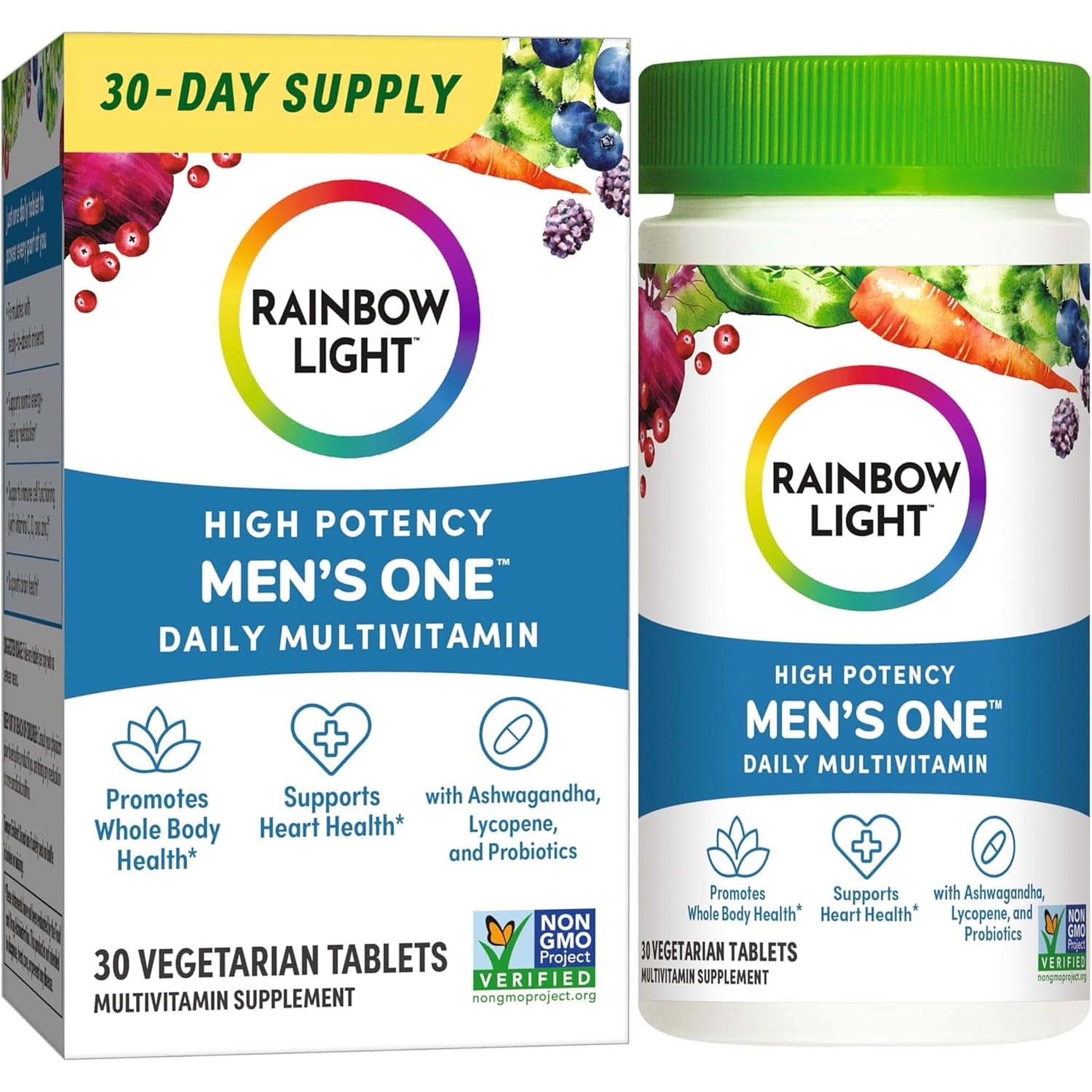 Rainbow Light Mens One High Potency Daily Multivitamin, Vegetarian, 150 Ct., Package May Vary