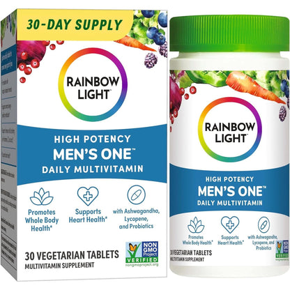 Rainbow Light Mens One High Potency Daily Multivitamin, Vegetarian, 150 Ct., Package May Vary