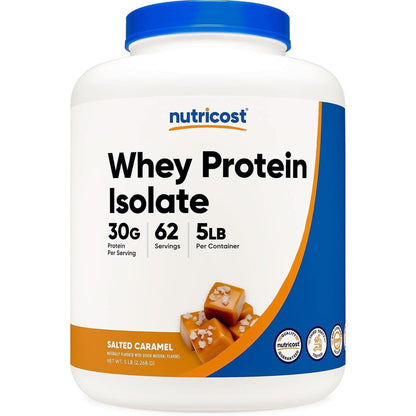 Nutricost Isolate Whey Protein Powder, Vanilla, 5 Pounds