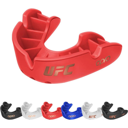 OPRO Bronze Level UFC Adult and Youth Sports Mouthguard with Case and Fitting Device, Gum Shield for UFC, MMA, Boxing, BJJ and Other Combat Sports Black, Adult