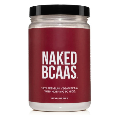 Naked Bcaas Amino Acids Powder, Only 1 Ingredient, Pure 2:1:1 Formula, Vegan Unflavored Branched Chain Amino Acids, Instantized All Natural BCAA Supplement - 500 Grams, 100 Servings