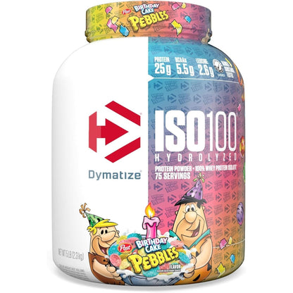 Dymatize ISO 100 Whey Protein Powder with 25G of Hydrolyzed 100% Whey Isolate, Gluten Free, Fast Digesting, Gourmet, 3 Pound, Vanilla, 3 Pound, 48 Oz