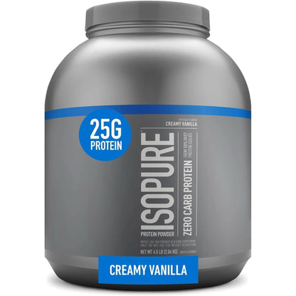 Isopure Protein Powder, Whey Isolate with Vitamin C & Zinc for Immune Support, 25G Protein, Low Carb & Keto Friendly, Flavor: Dutch Chocolate, 62 Servings, 4.5 Pounds (Packaging May Vary)