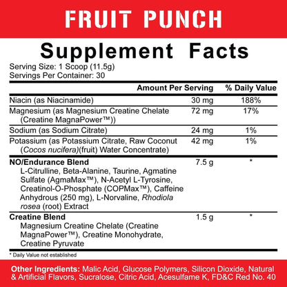 5% Nutrition Rich Piana Kill It Pre Workout Powder W/Creatine, Jitter-Free Caffeine, No-Booster, Beta Alanine, L-Citrulline for Focus, Pump, Endurance, Recovery 13.23 Oz, 30 Srvgs (Fruit Punch)