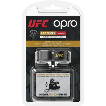 OPRO Gold Level Mouthguard for Braces, Adults Sports Mouth Guard, Featuring Revolutionary Fitting Technology for Boxing, Lacrosse, MMA, Martial Arts, Hockey, and All Contact Sports