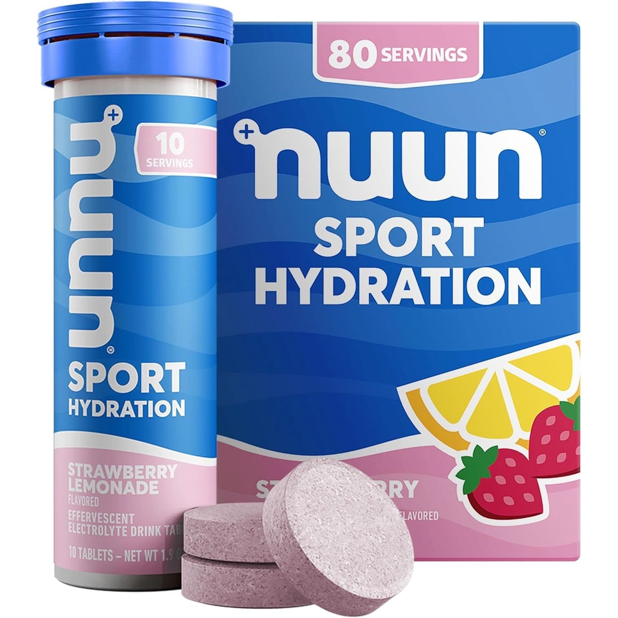 Nuun Sport Electrolyte Tablets - Dissolvable in Water, Mixed Flavors | 5 Essential Electrolytes for Hydration | 1G Sugar Drink Mix | Vegan, Non-Gmo | 4 Pack (40 Total Servings)