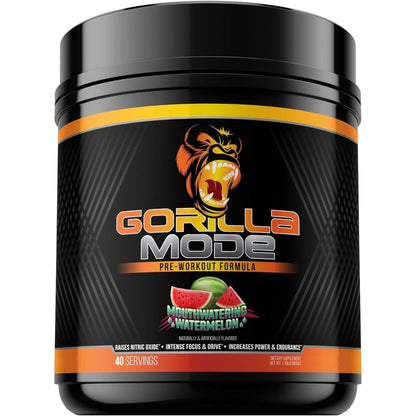 Gorilla Mode Pre Workout - Massive Pumps · Laser Focus · Energy · Power - L-Citrulline, Creatine, L-Tyrosine, Betaine, Hydroprime®, Alpha-Gpc, 400Mg Caffeine, Huperzine a - 620G (Bombsicle)