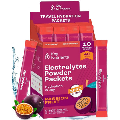 KEY NUTRIENTS Multivitamin Electrolytes Powder No Sugar - Sweet Blue Raspberry Electrolyte Powder - Endurance & Energy Supplement - Hydration Powder - No Calories - 90 Servings - Made in USA