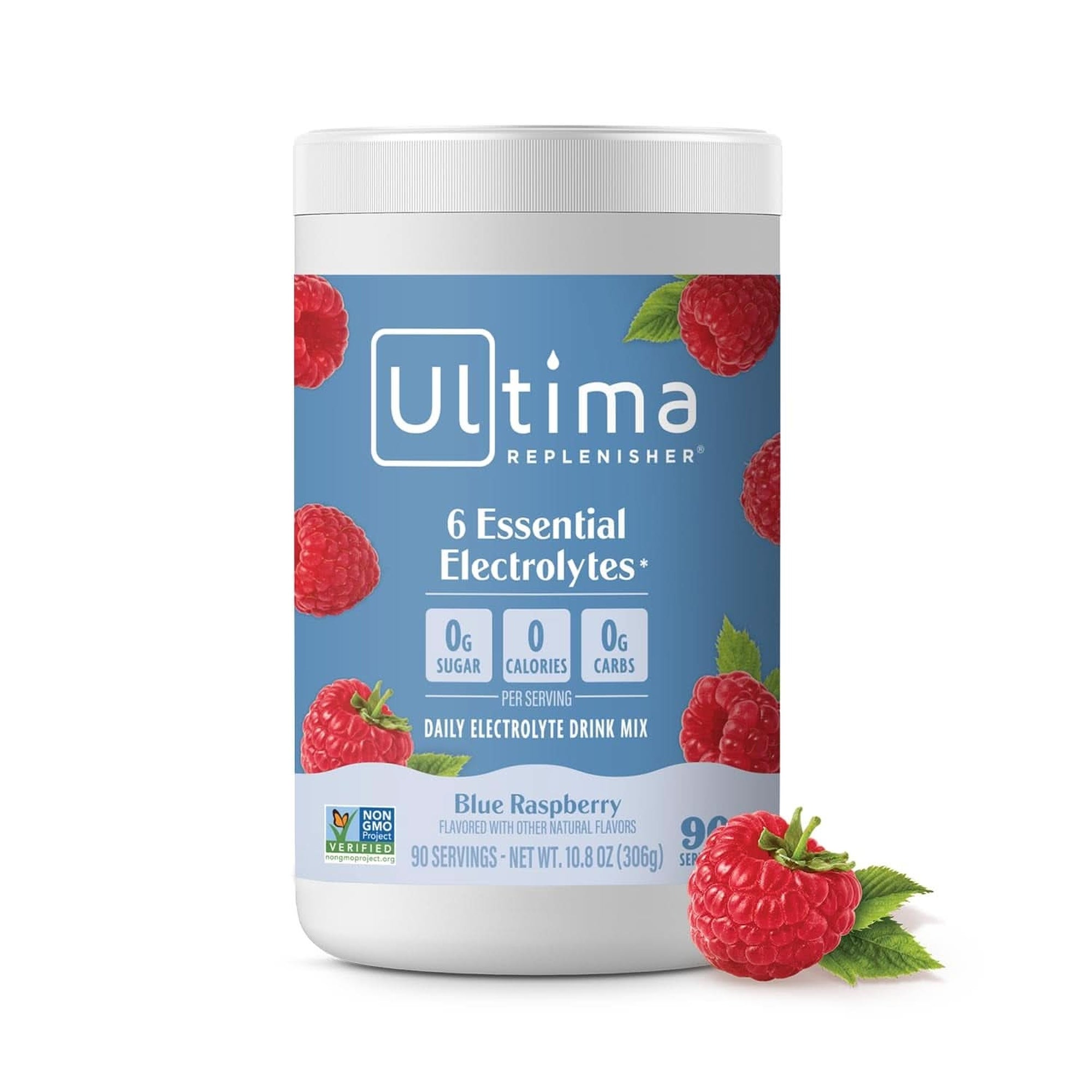 Ultima Replenisher Mocktini Electrolyte Drink Mix – Peach Bellini, 90 Servings – Hydration Powder with 6 Key Electrolytes & Trace Minerals – Keto Friendly, Non- GMO & Sugar-Free Electrolyte Powder