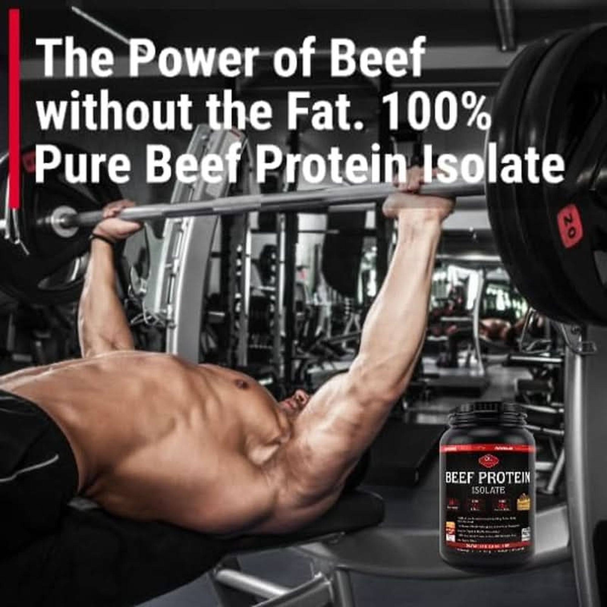 Olympian Labs Beef Protein Isolate, 24G Protein, BST Free, Macro-Micro Nutrient Friendly, Bioavailable, 32 Ounces, Chocolate