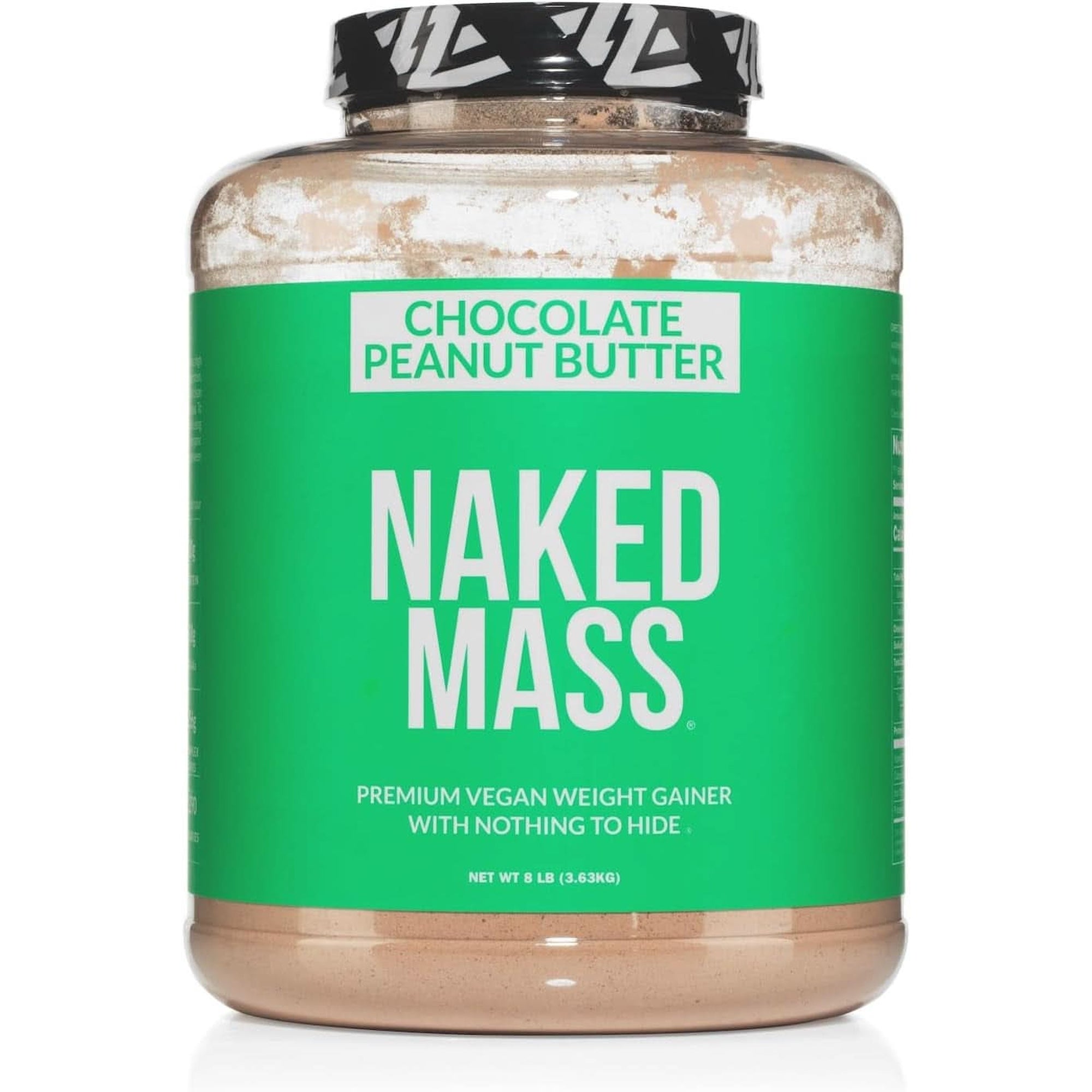 Naked Mass - Vanilla Vegan Weight Gainer - 8Lb Bulk, GMO Free, Gluten Free, Soy Free & Dairy Free. No Artificial Ingredients - 1,230 Calories - 11 Servings