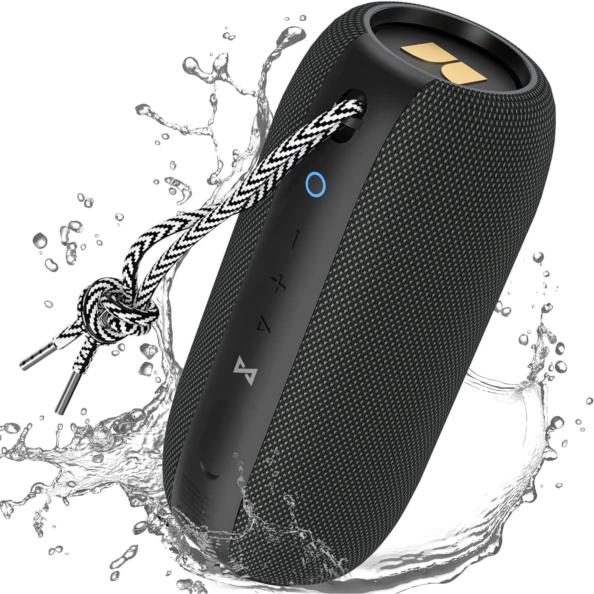 Monster S320 Bluetooth Speaker, Portable Bluetooth Speaker, 40W True Wireless Speaker,360° Stereo Sound Effect,Ipx7 Waterproof Speaker, 32 Hour Playing Time,Suitable for Outdoor Speaker, Black