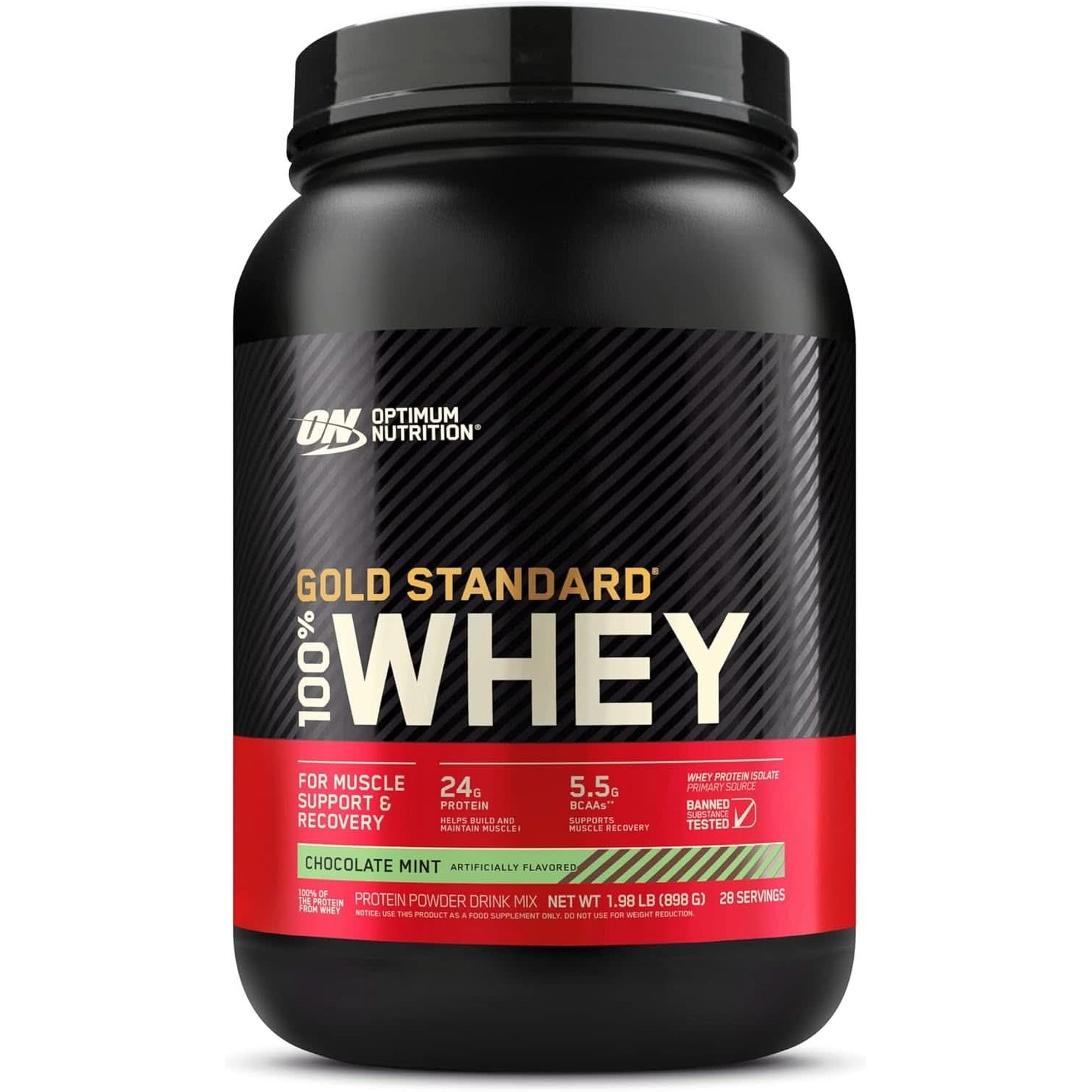 Optimum Nutrition Gold Standard 100% Whey Protein Powder, Double Rich Chocolate, 2 Pound (Packaging May Vary)