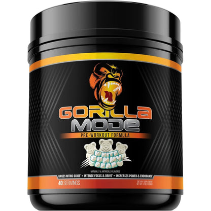 Gorilla Mode Pre Workout - Massive Pumps · Laser Focus · Energy · Power - L-Citrulline, Creatine, L-Tyrosine, Betaine, Hydroprime®, Alpha-Gpc, 400Mg Caffeine, Huperzine a - 620G (Bombsicle)