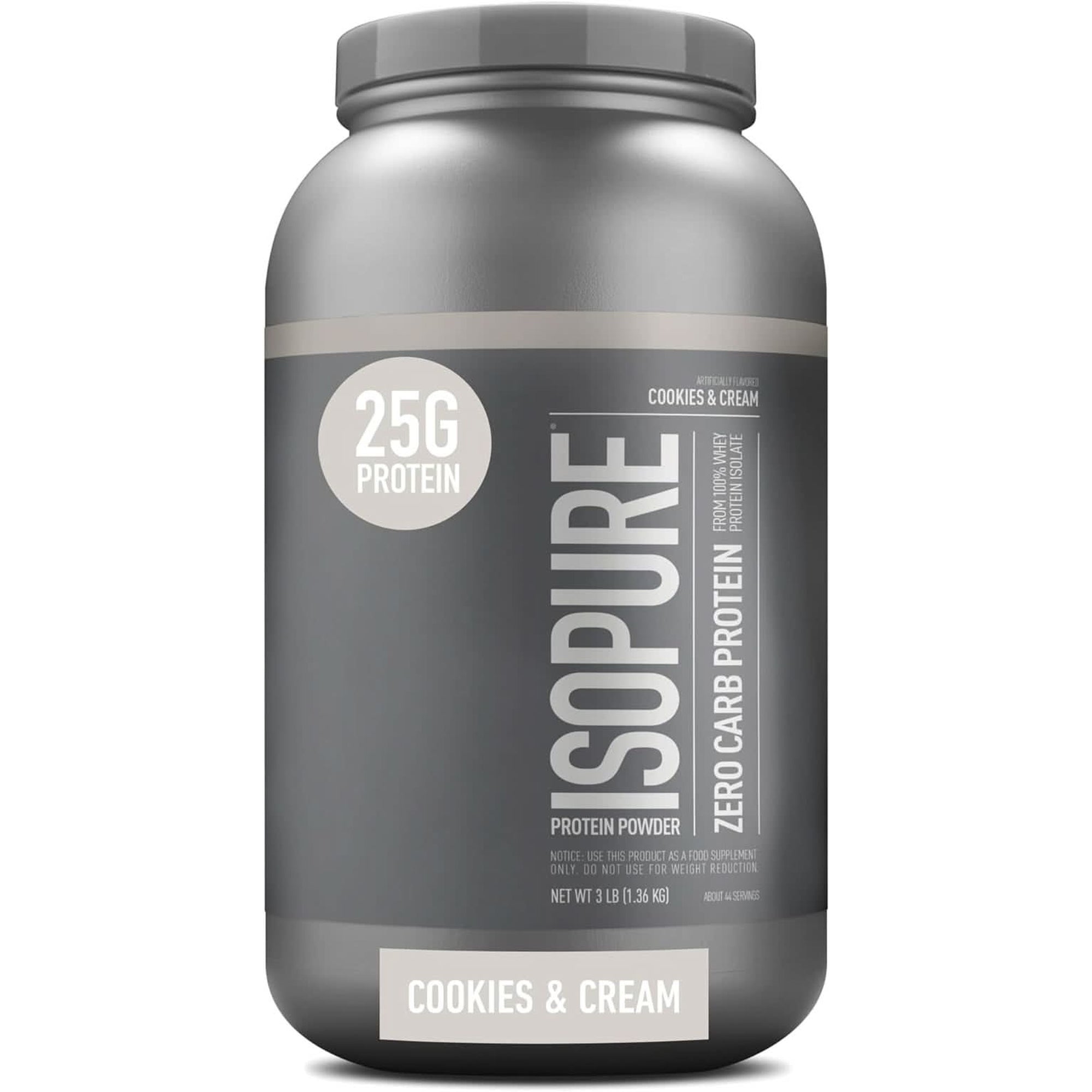 Isopure Protein Powder, Whey Isolate with Vitamin C & Zinc for Immune Support, 25G Protein, Low Carb & Keto Friendly, Flavor: Dutch Chocolate, 62 Servings, 4.5 Pounds (Packaging May Vary)