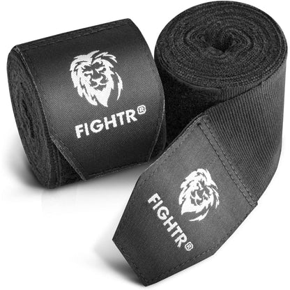 FIGHTR® Boxing Handwraps 160 Inches Semi-Elastic Hand Wraps with Thumb Loop for Boxing, MMA, Muay Thai & Martial Arts