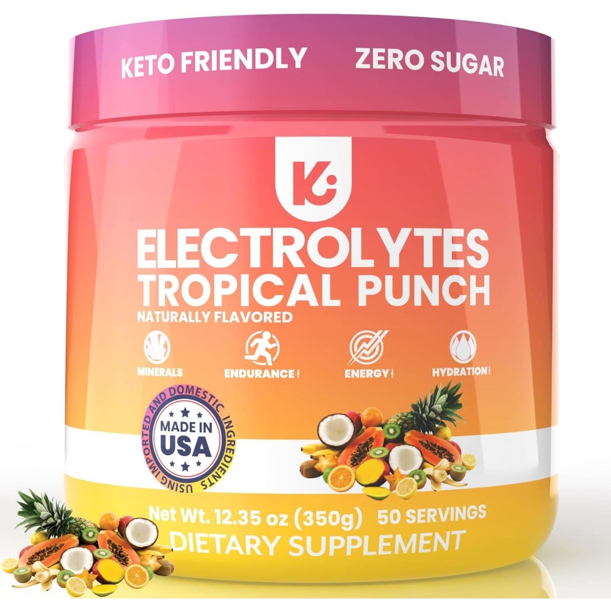 Keppi Keto Electrolytes Powder No Sugar - Sugar Free Electrolytes - Keto Hydration Electrolytes - Made in USA - Delicious Raspberry Lemonade Flavor - Mixes Easily No Clumps