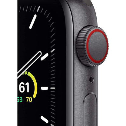 Apple Watch SE (GPS + Cellular, 40Mm) - Space Gray Aluminum Case with Black Sport Band (Renewed)