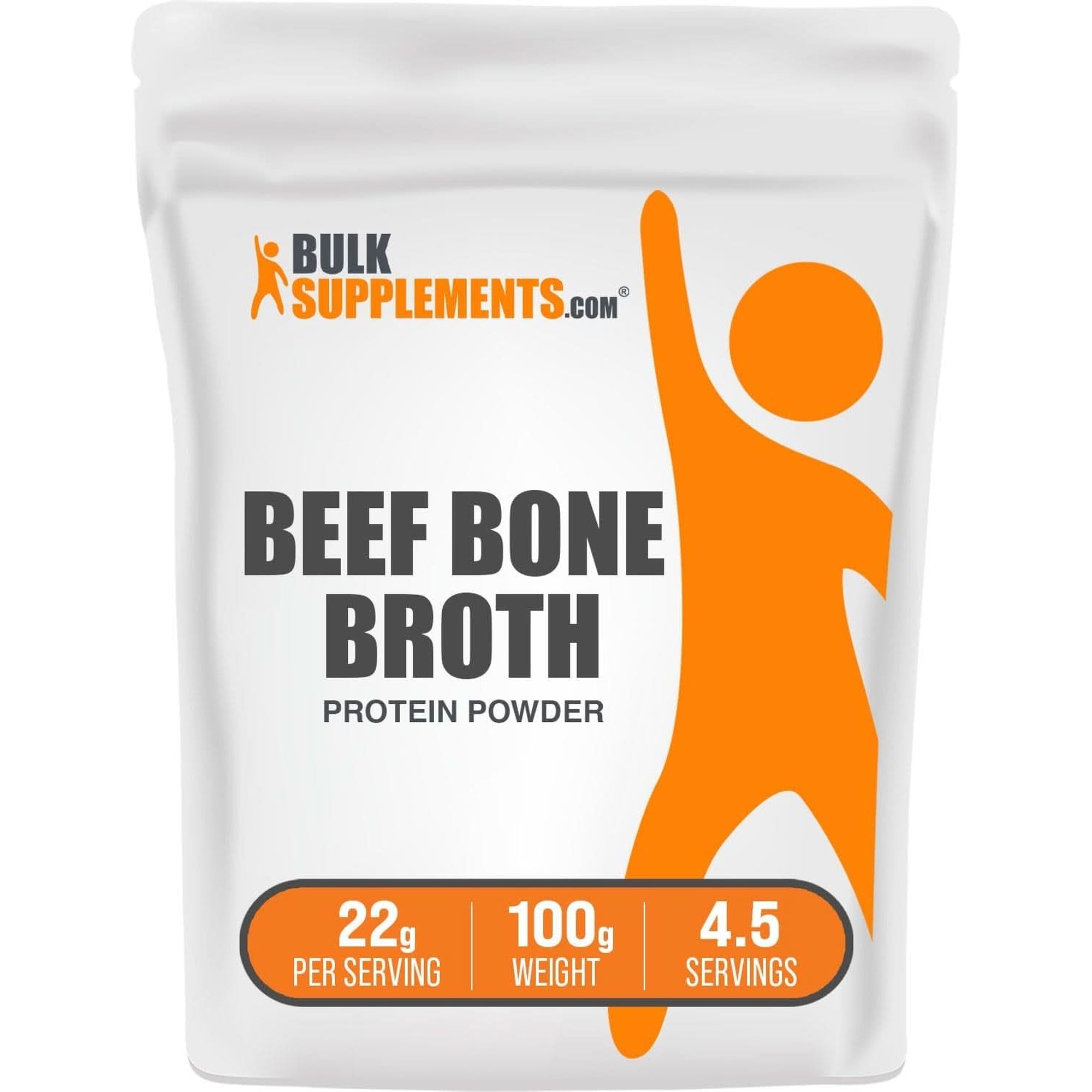 Bulksupplements.Com Beef Bone Broth Protein Powder - Bovine Bone Broth Protein, Lactose Free Protein Powder - Dairy Free & Gluten Free, 22G per Serving, 1Kg (2.2 Lbs) (Pack of 1)