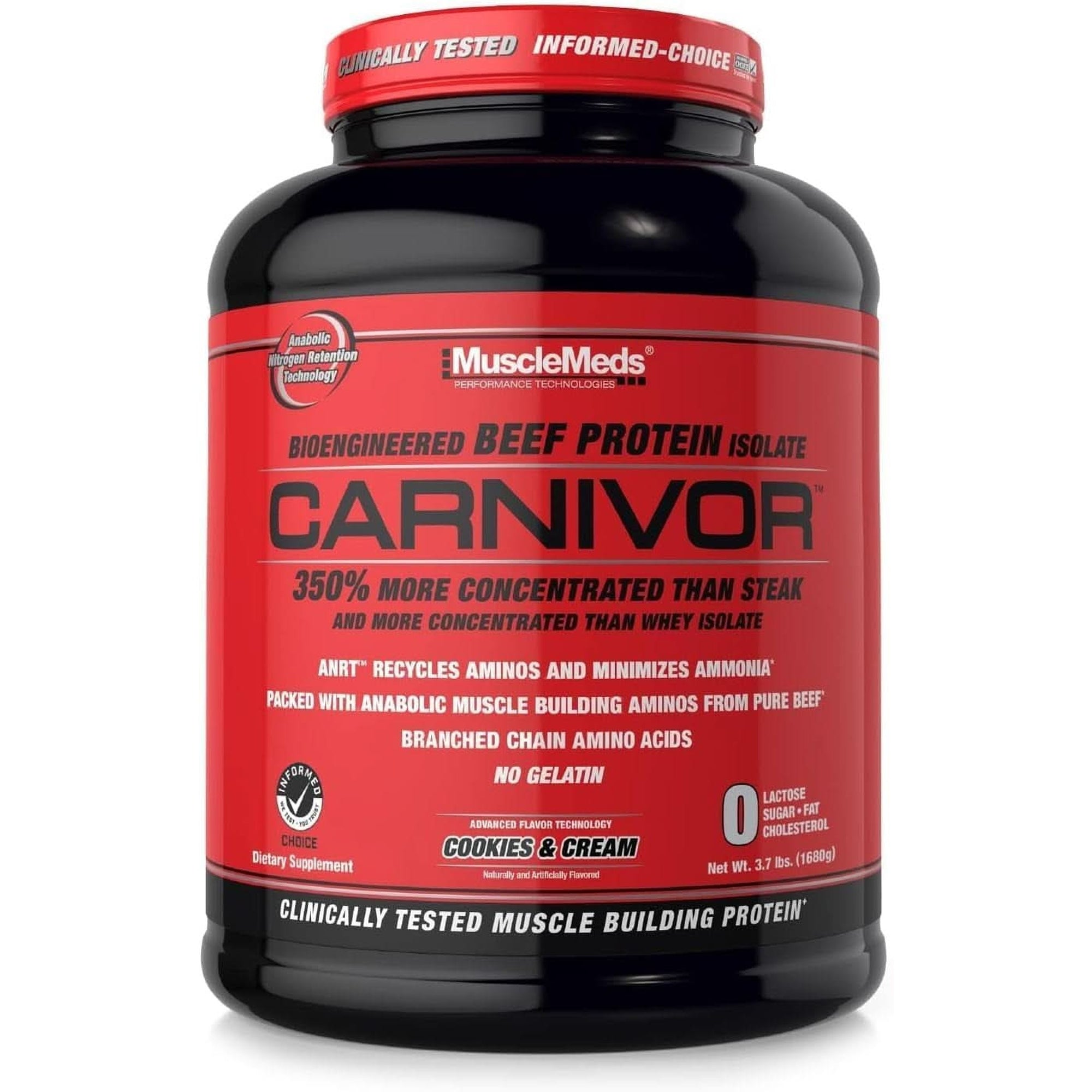 Musclemeds Carnivor Beef Protein Isolate Powder, Chocolate Peanut Butter, 4.14 Pound