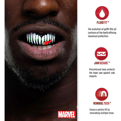 Marvel Venom Sports Mouthguard Dual Layer Premium Protection Adults Gum Shield with Case for Boxing, MMA, Rugby, Martial Arts, Judo and All Contact Sports