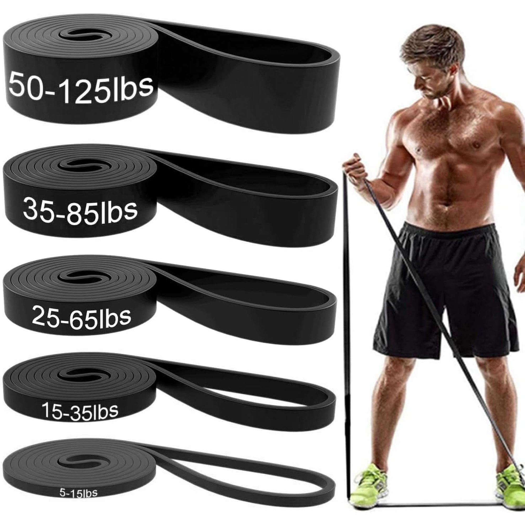 Resistance Bands, Pull up Assist Bands - Workout Bands, Eexercise Bands, Long Resistance Bands Set for Working Out, Fitness, Training, Physical Therapy for Men Women